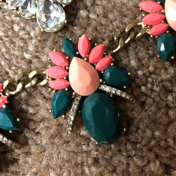 J Crew Necklaces brass with rhinestones - Picture 5 of 6